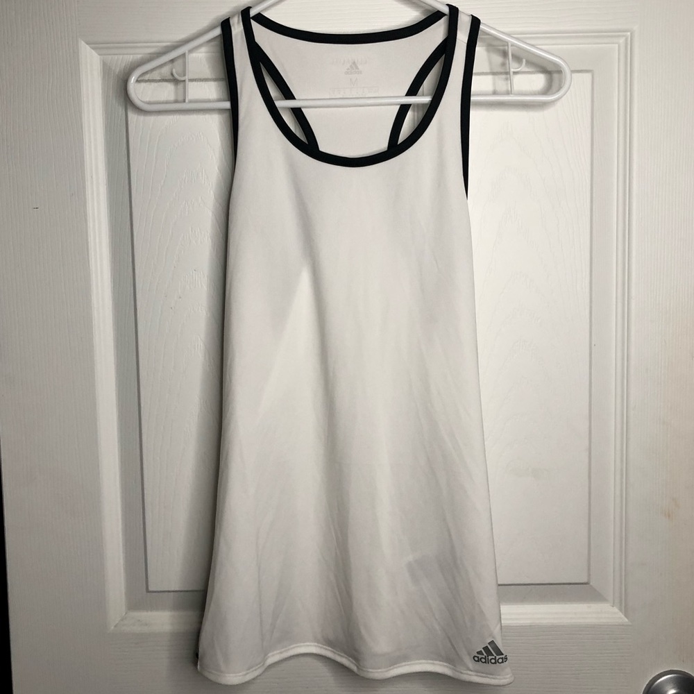 White Adidas Climate Tank Top